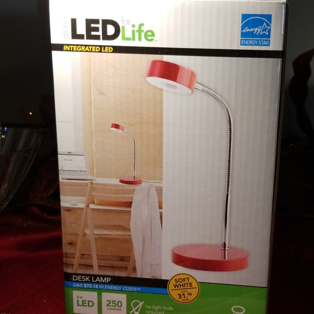 Desk lamp led for life chrome goose neck